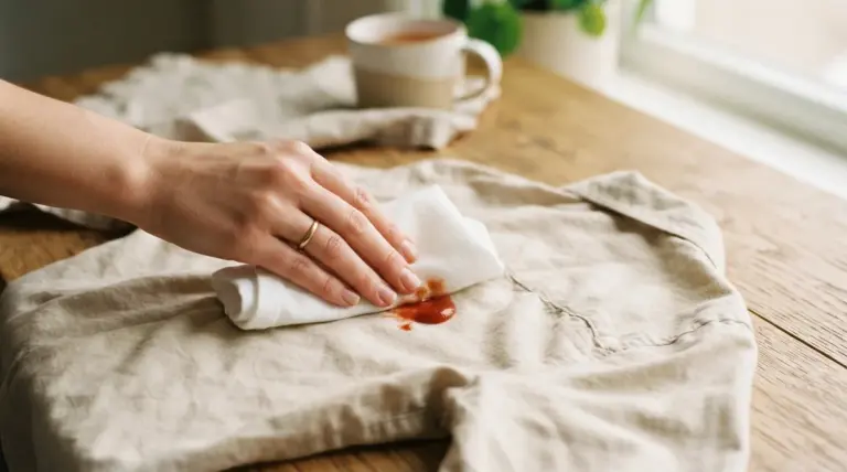 Tache de ketchup sur un vêtement : solutions pour l'éliminer