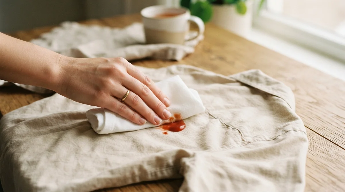 Tache de ketchup sur un vêtement : solutions pour l'éliminer
